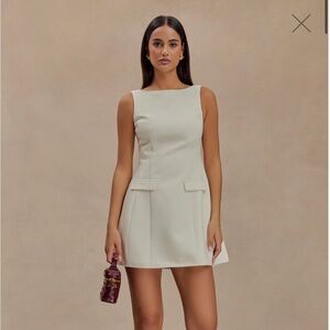 Evanna Sleeveless Suiting Mini Dress